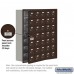 Salsbury Cell Phone Storage Locker - with Front Access Panel - 7 Door High Unit (8 Inch Deep Compartments) - 35 A Doors (34 usable) - Bronze - Recessed Mounted - Resettable Combination Locks  19178-35ZRC
